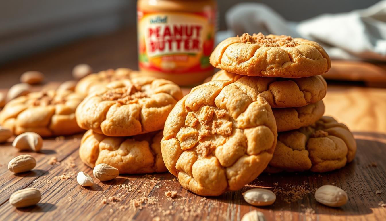 quick peanut butter Cookies with Brown Sugar