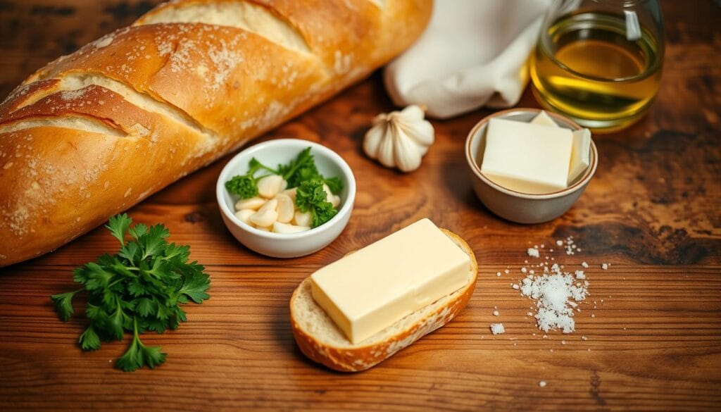 Homemade Garlic Bread Ingredients