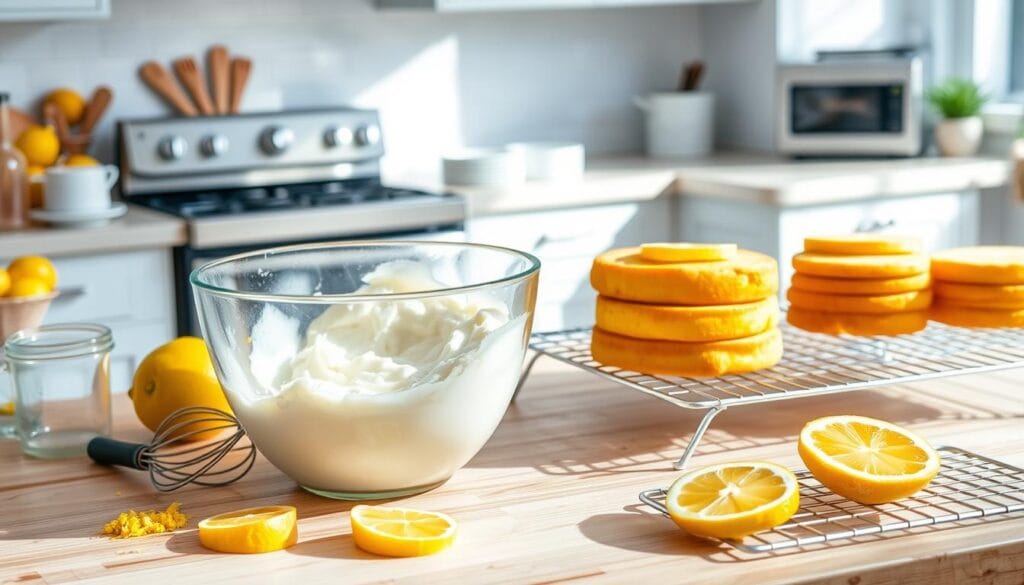 Lemon Cake Baking Process