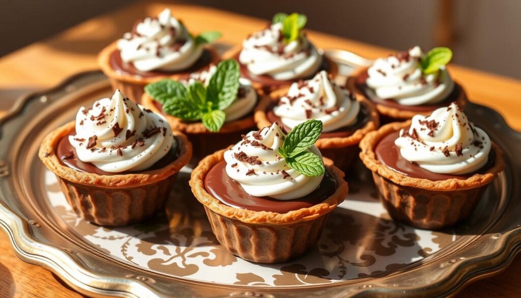 Mini Chocolate Pudding Pie Decoration