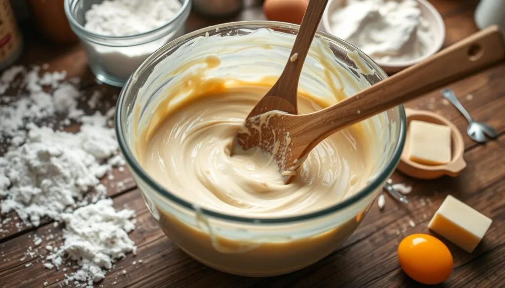 Mixing Vanilla Pound Cake Batter