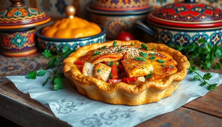 Moroccan chicken pie