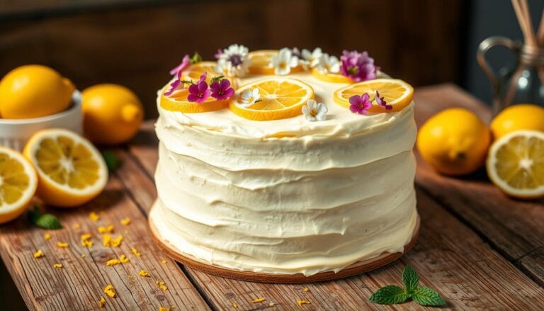 vanilla cake with lemon