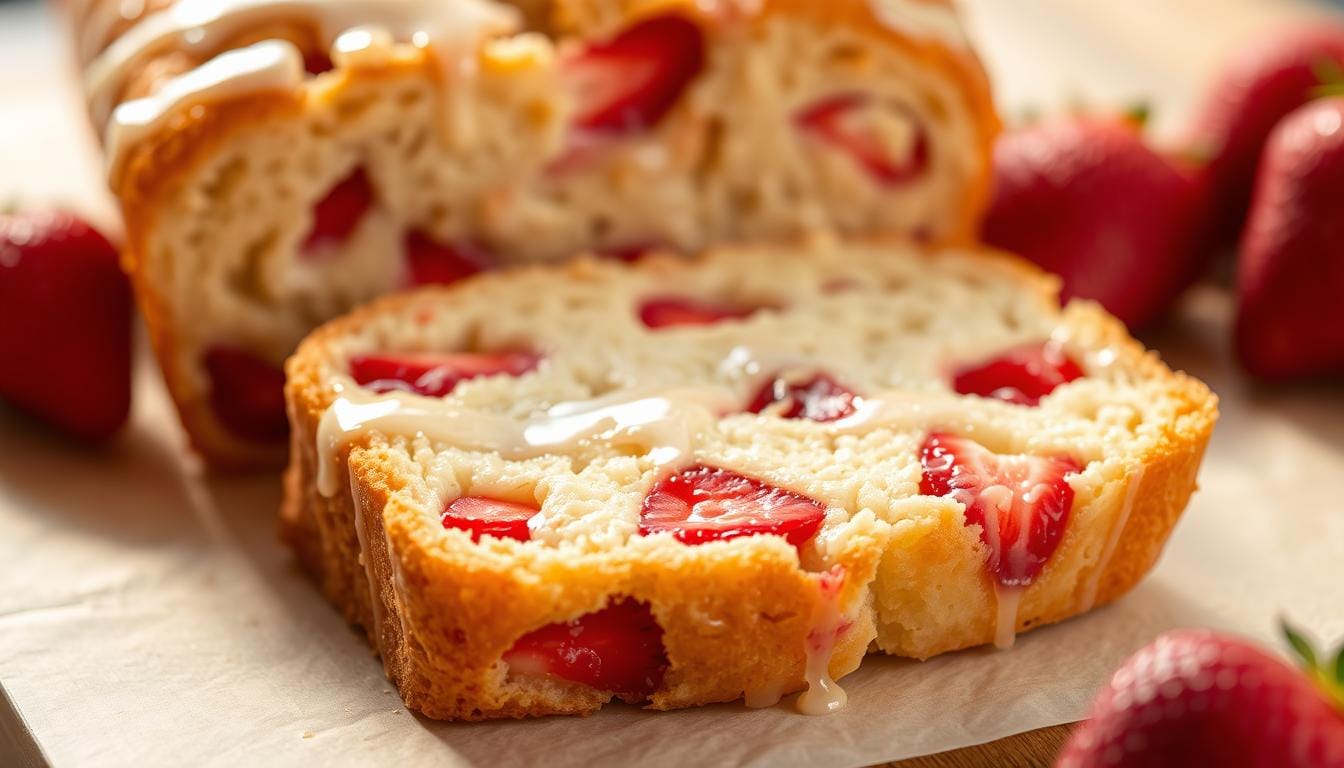 Glazed Strawberry Bread