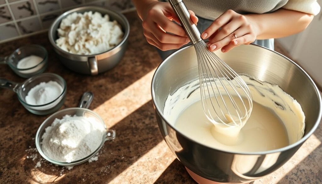 Mixing White Cake Batter Techniques