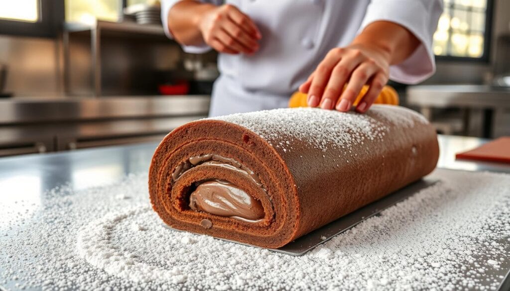 Swiss Roll Cake Preparation